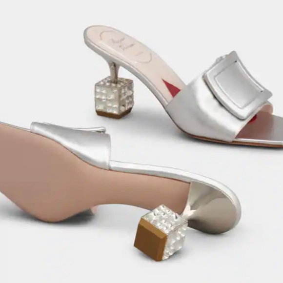 Roger Vivier Cube Strass Heel Mule - Picture 3 of 5